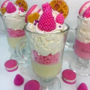 VELA DE POSTRE Fresas con nata