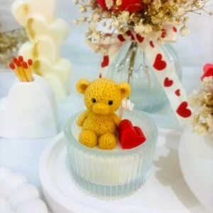 Vela de té con osito