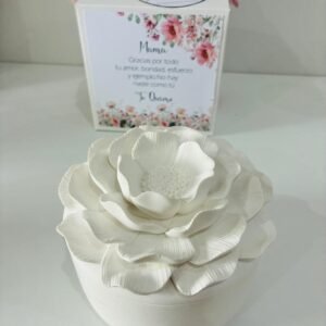 joyero corazón de petalo en caja regalo