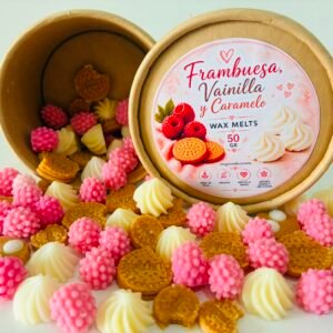 Wax Melts de Frambuesa, Vainilla y Caramelo